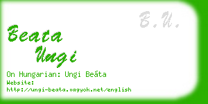 beata ungi business card